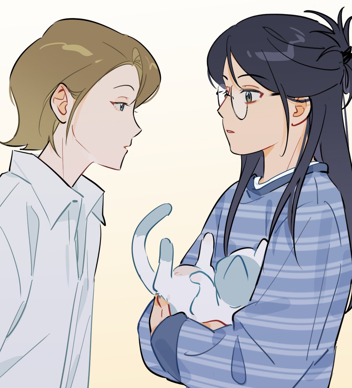 Ren Qinghe leans toward Jian Le, who is holding a cat, Episode 8 of Submission Time! Yes or Yes?