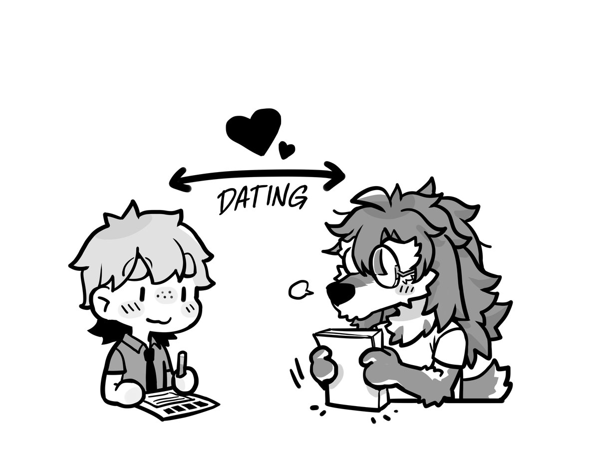 Chibi Yunshan and Chen Yue with a “dating” arrow between them
