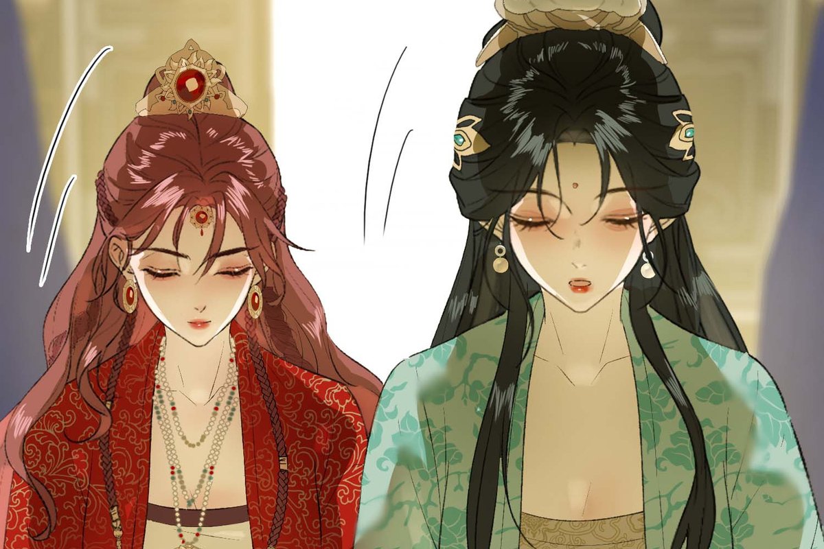Mu Yunzhao and Shen Qingshuang side by side, eyes closed