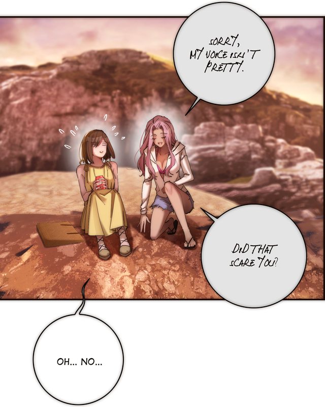 The Mermaid I Met by Getting Fired: Ari and her on the rocks at sunset: “Sorry, my voice isn’t pretty.”