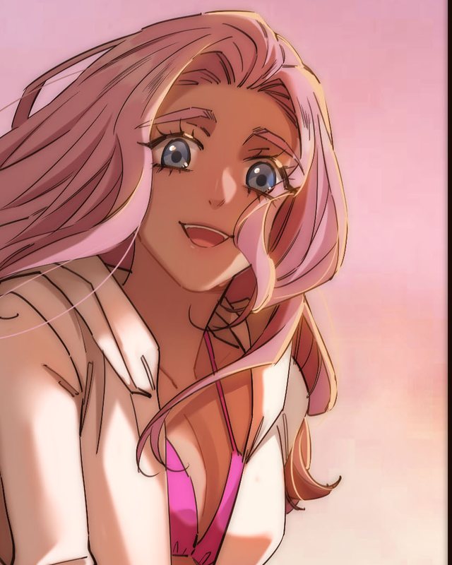 The Mermaid I Met by Getting Fired: Ari laughs on the rocks at sunset