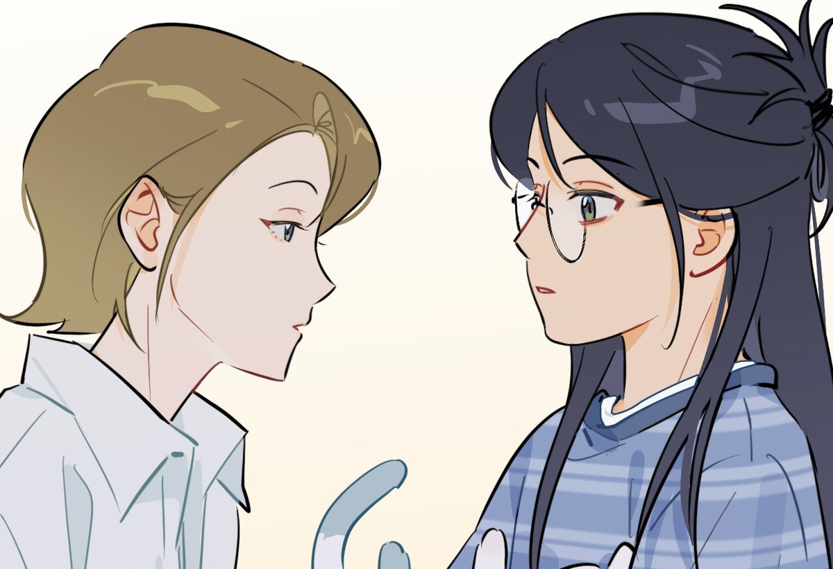 Ren Qinghe at Jian Le’s door, face to face with Jian Le, who is holding her cat, Submission Time! Yes or Yes?