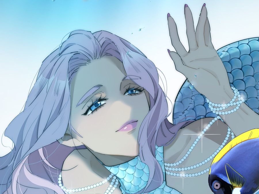 The Mermaid I Met by Getting Fired: ari swims underwater in a mermaid tail