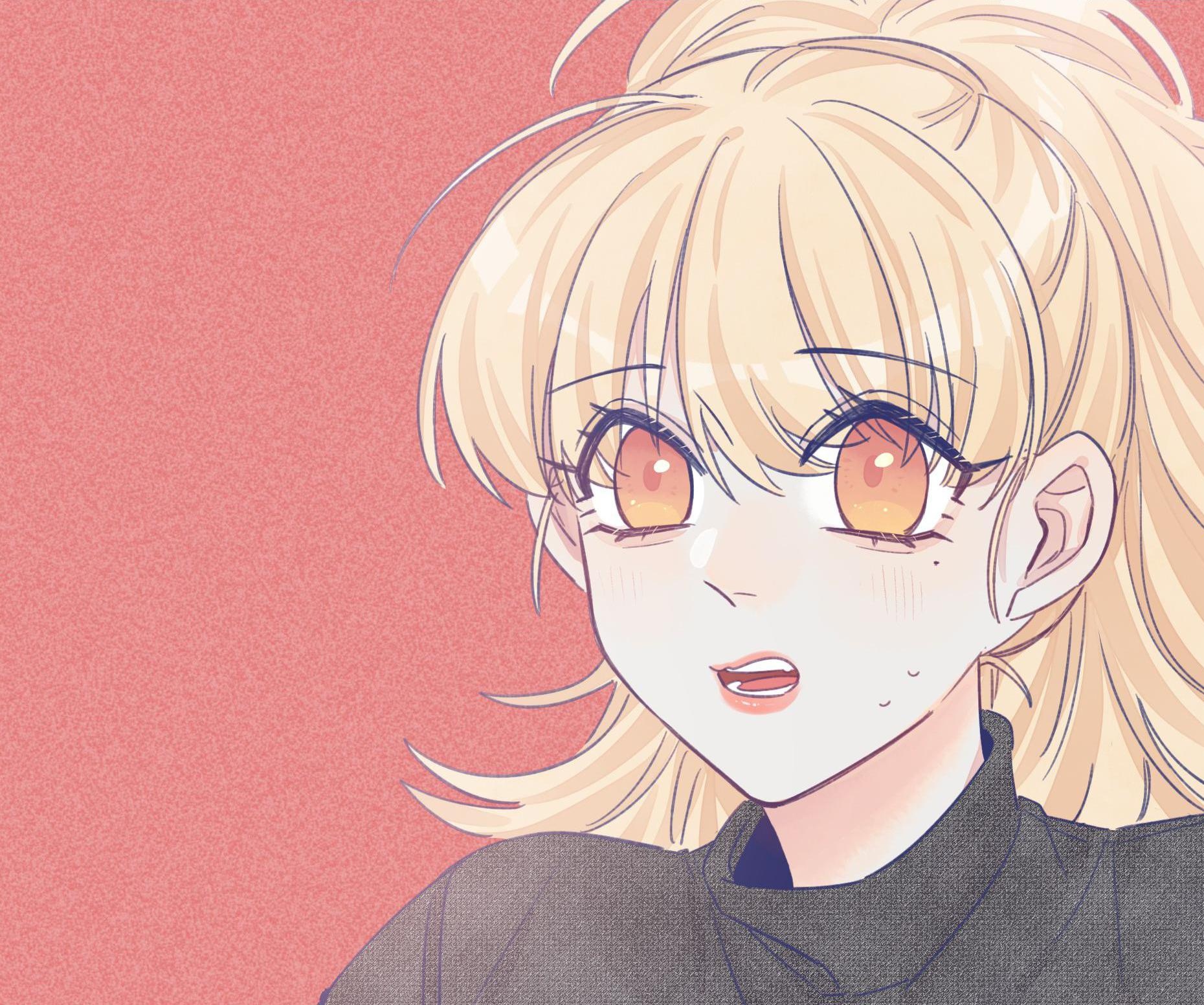 Lele looking surprised against a pink background in a Straight Girl Trap character panel.