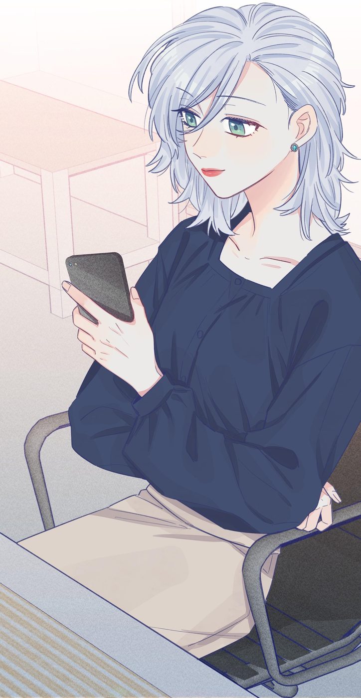 Zhou Yuanyou reading her phone, Straight Girl Trap Chapter 26