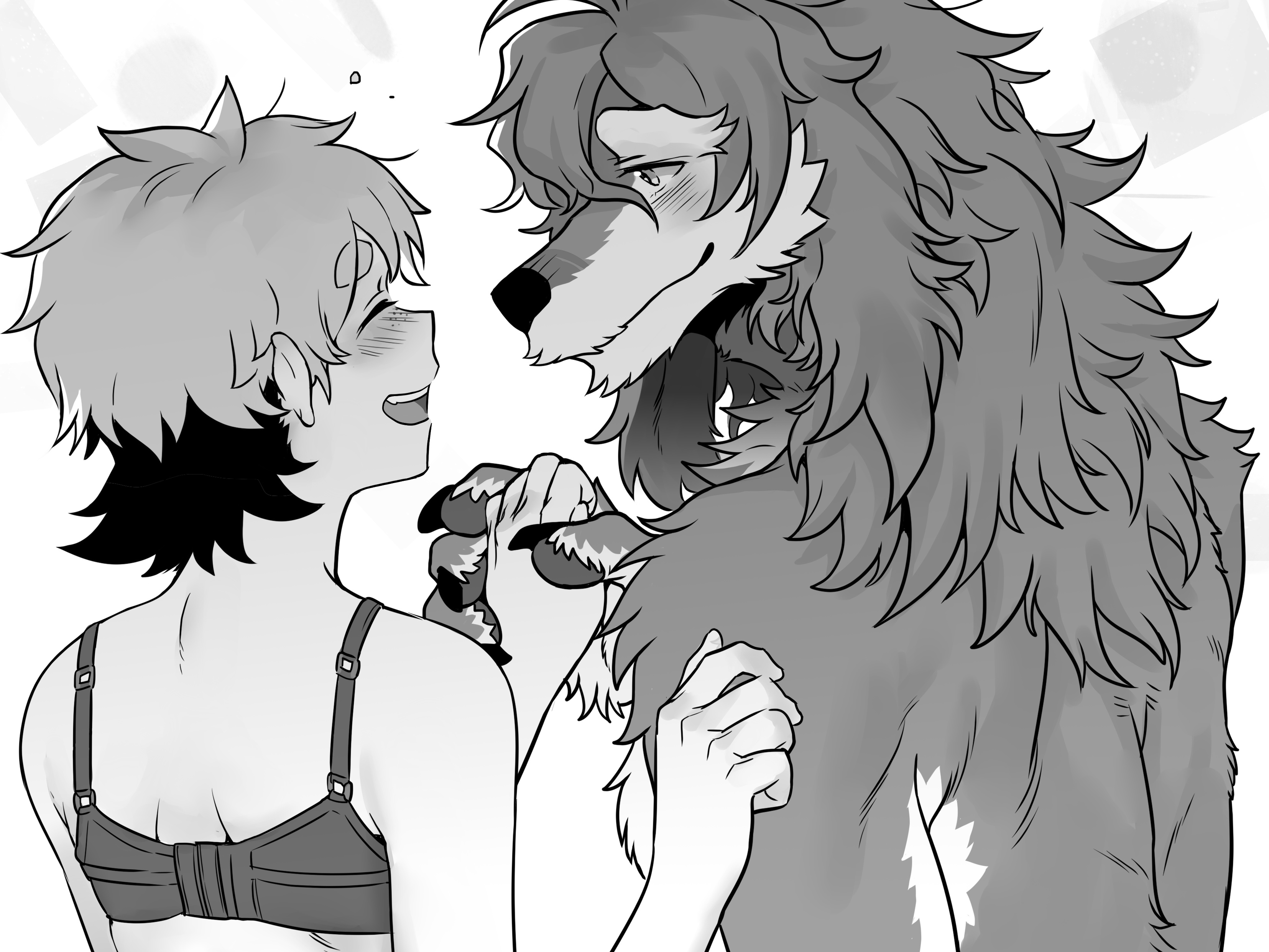 Canine Senior and Dog Junior official English GL manhua panel — Chen Yue and Sun Yunshan together