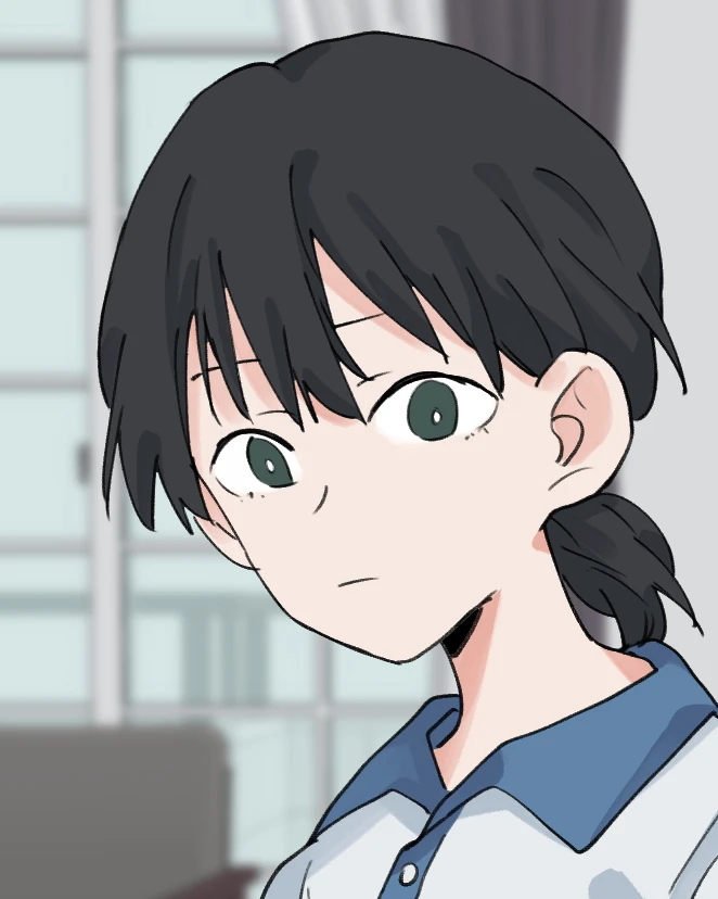Lin Luxi looks back over her shoulder by a classroom window, I Got Blackmailed by the Green Tea Bitch in Class Chapter 12