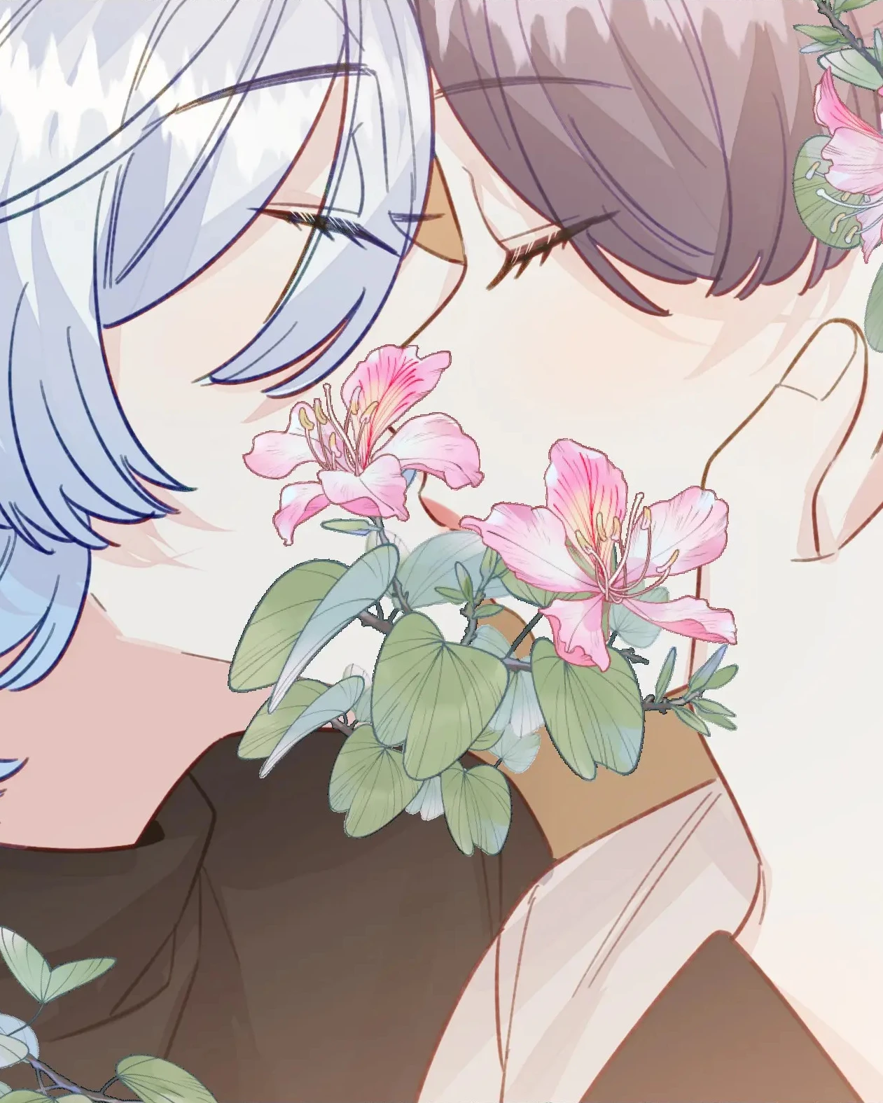 Straight Girl Trap: Zhou Yuanyou and Zhan Ying kiss behind a sprig of azalea