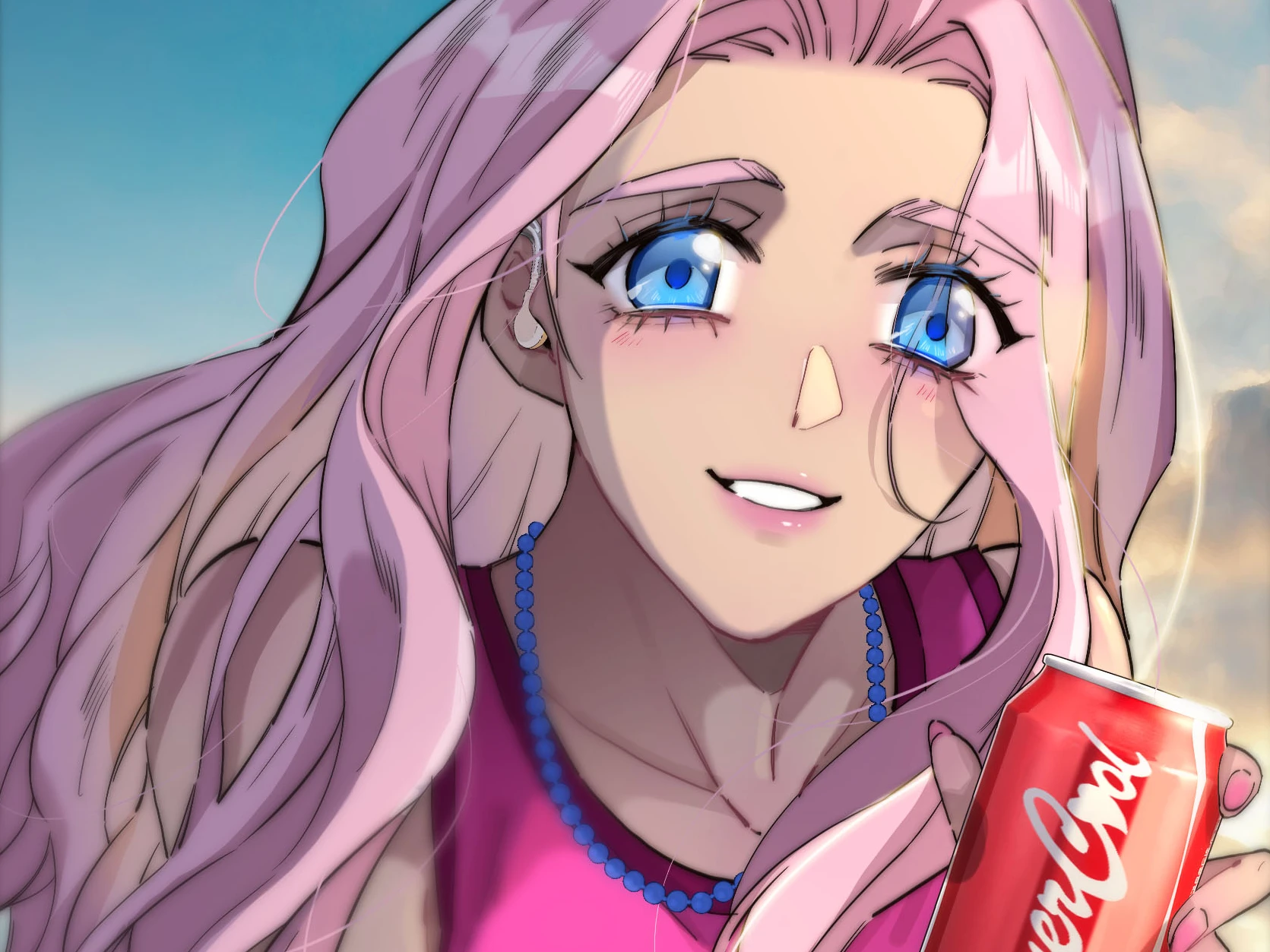 The Mermaid I Met by Getting Fired: ari smiles, holding a can of Coke