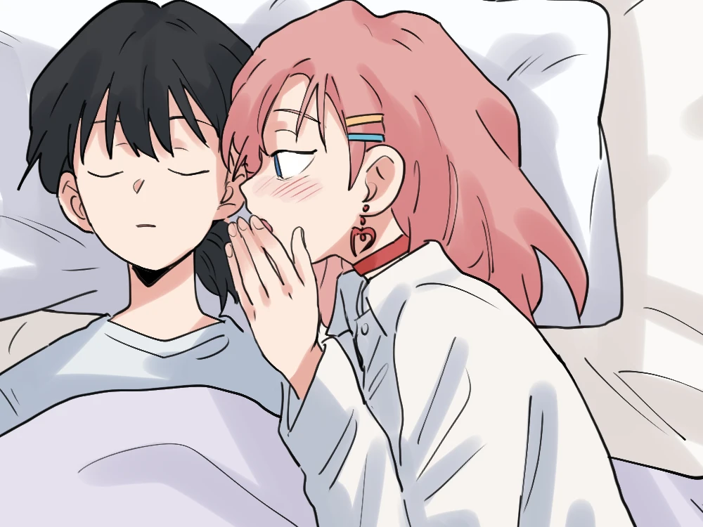 Tongtong whispers beside a sleeping Lin Luxi, I Got Blackmailed by the Green Tea Bitch in Class Chapter 21