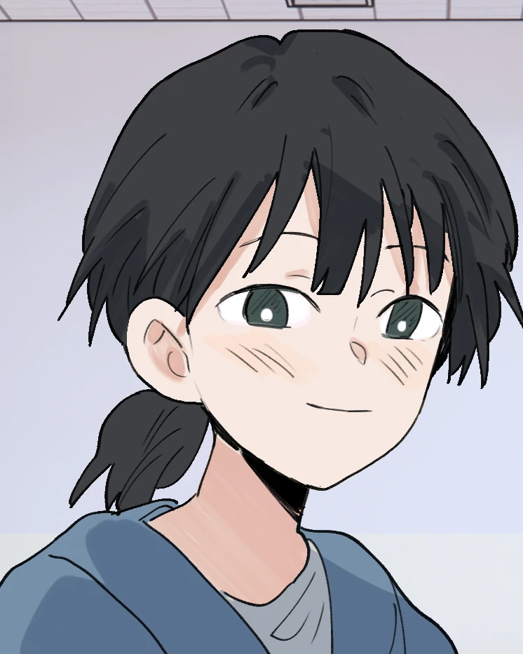 Lin Luxi smiles, cheeks pink, I Got Blackmailed by the Green Tea Bitch in Class Chapter 18