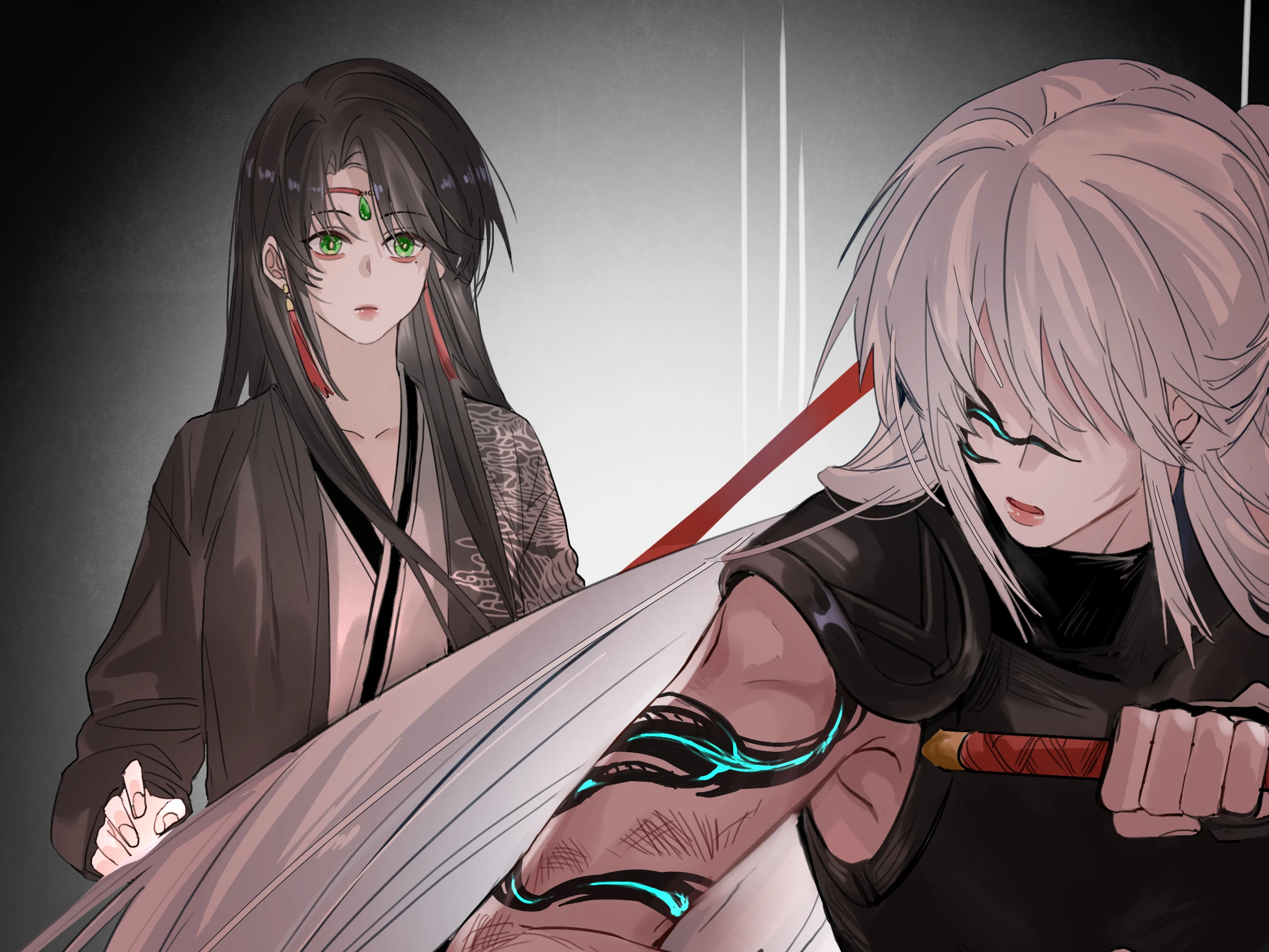Have No Fear, Shijie’s Here!: a sword fight between two cultivators