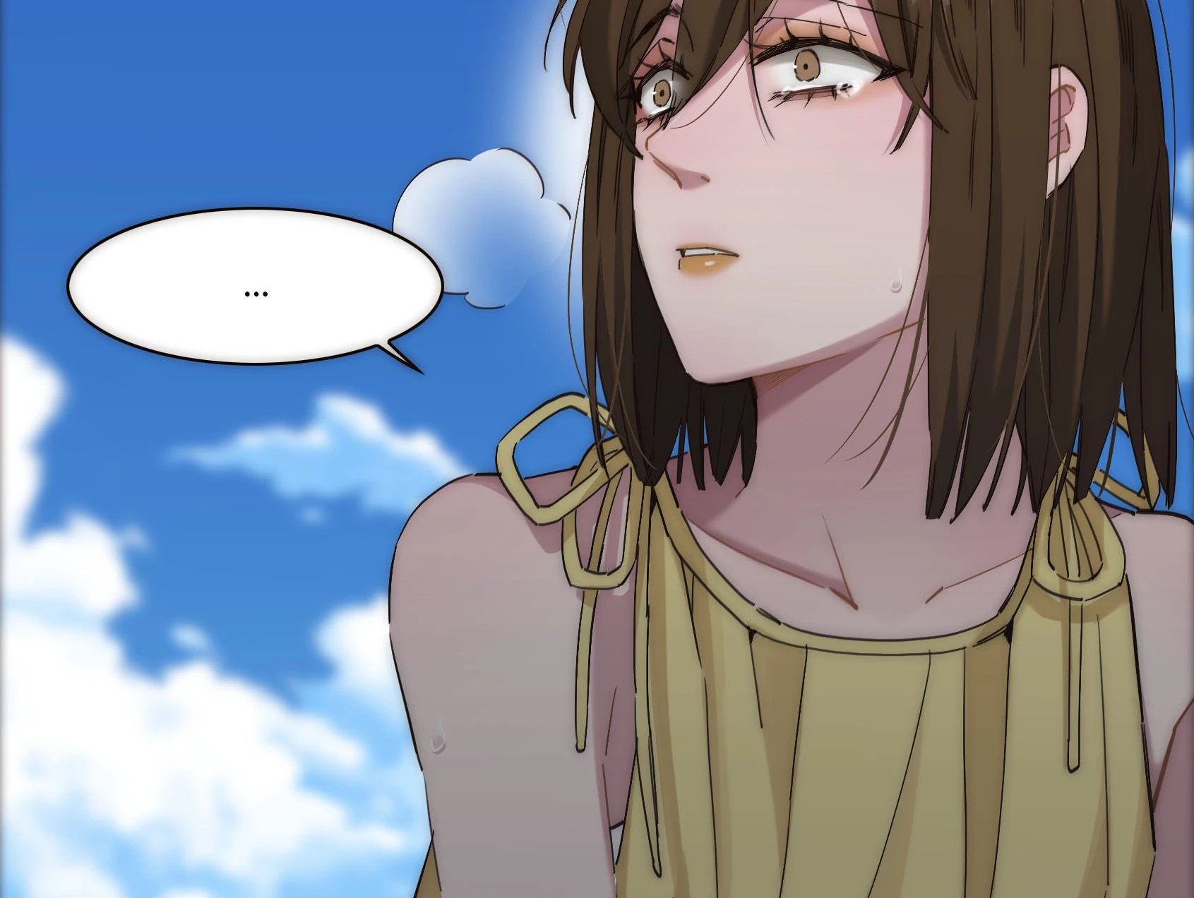 The Mermaid I Met by Getting Fired: She looks up at the sky, lost for words