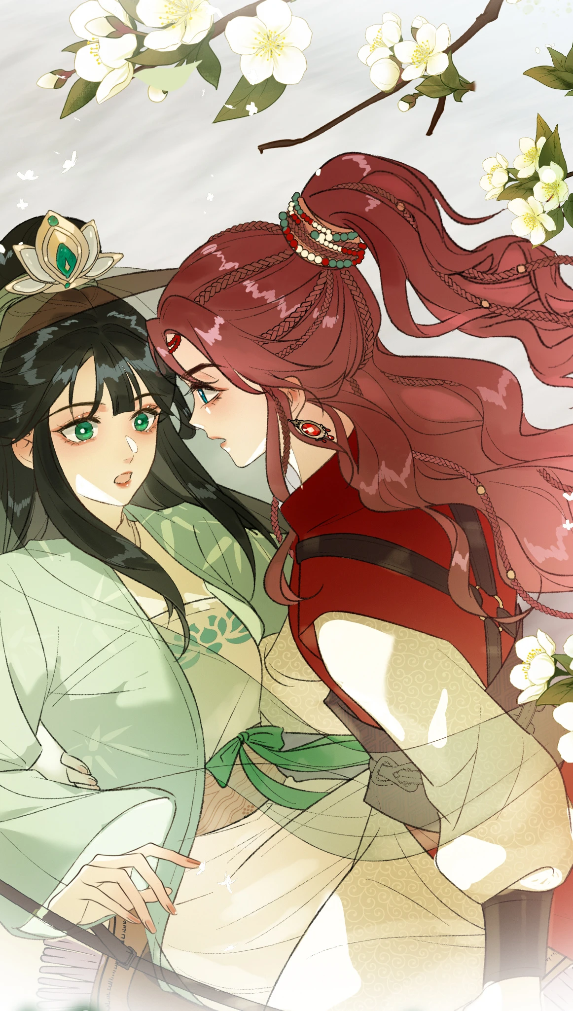Shen Qingshuang and Mu Yunzhao meet among spring blossoms