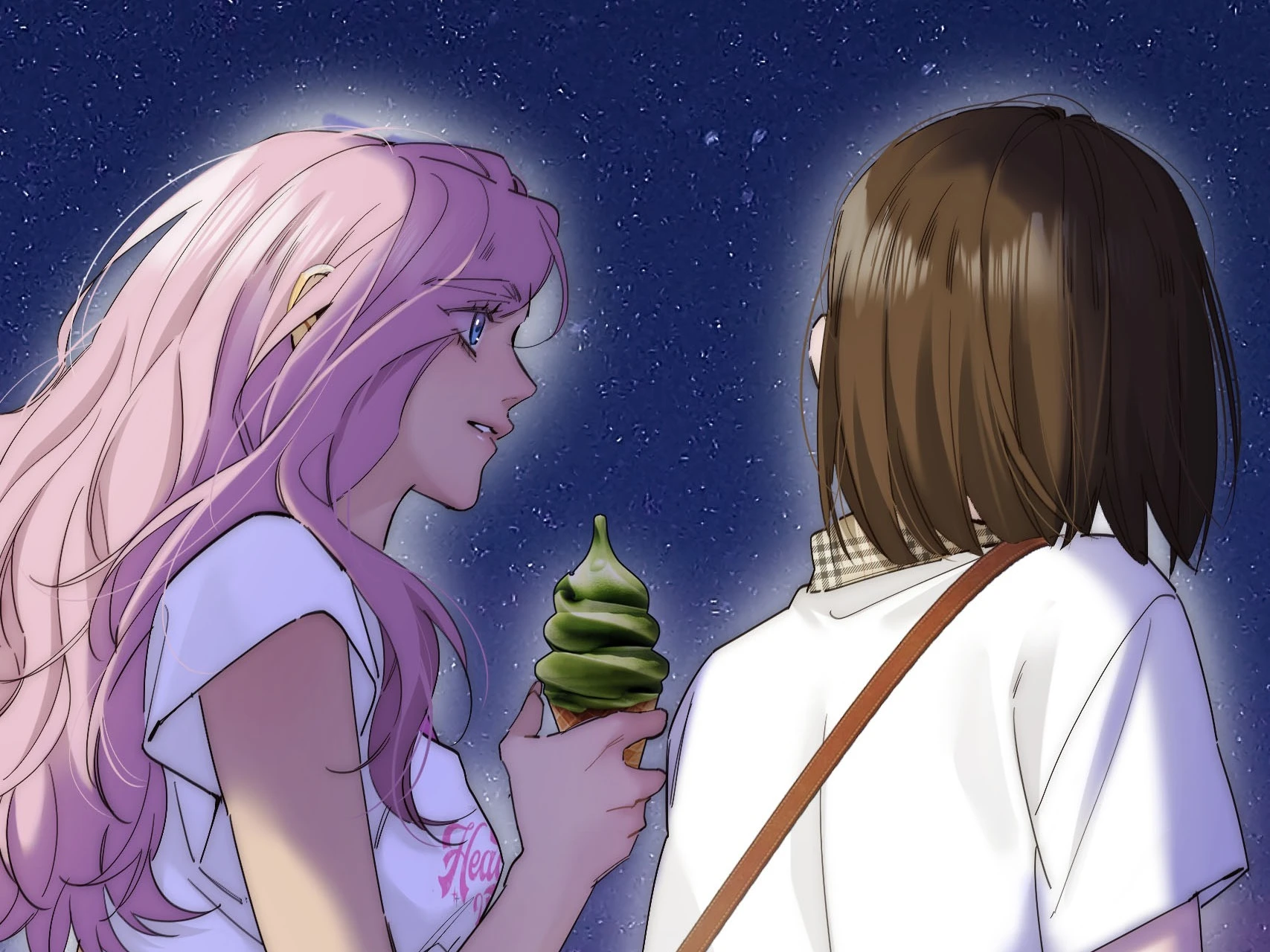 Ari and the narrator share ice cream under the fireworks, Ch. 21 of The Mermaid I Met by Getting Fired