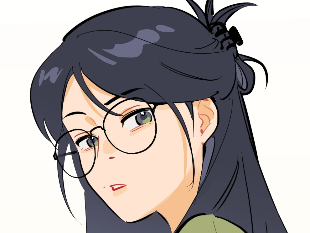 Submission Time! Yes or Yes?: Jian Le in a green T-shirt glances back over her shoulder