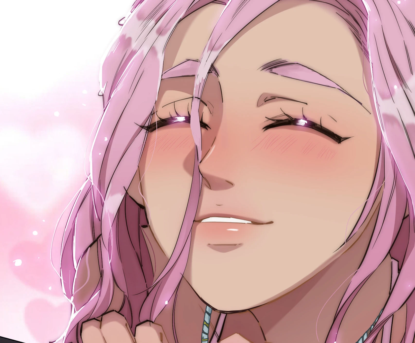 The Mermaid I Met by Getting Fired: Ari smiles with her eyes closed