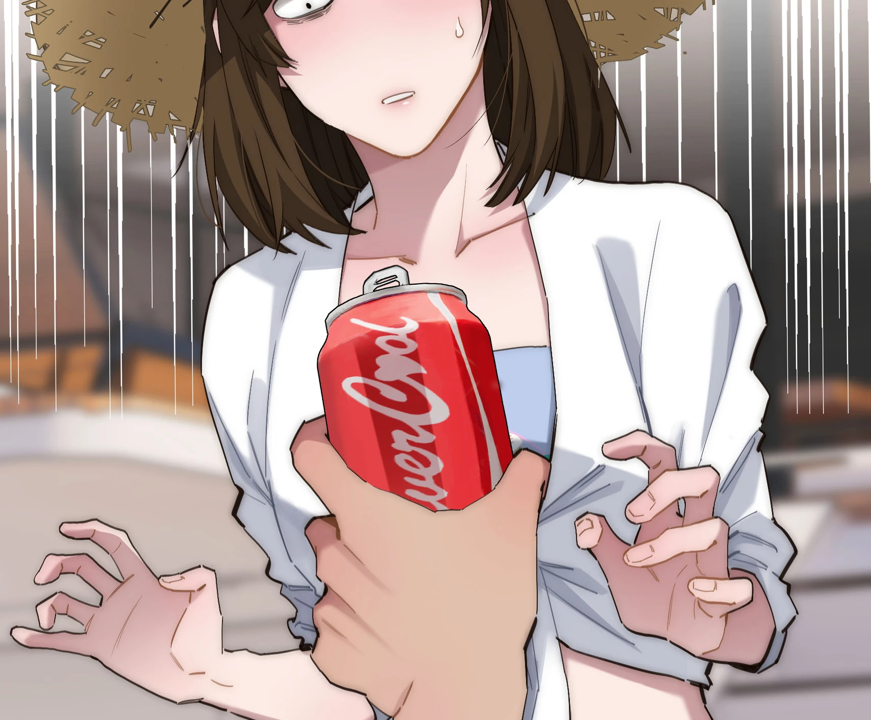 The Mermaid I Met by Getting Fired: She stares at the can, already opened for her