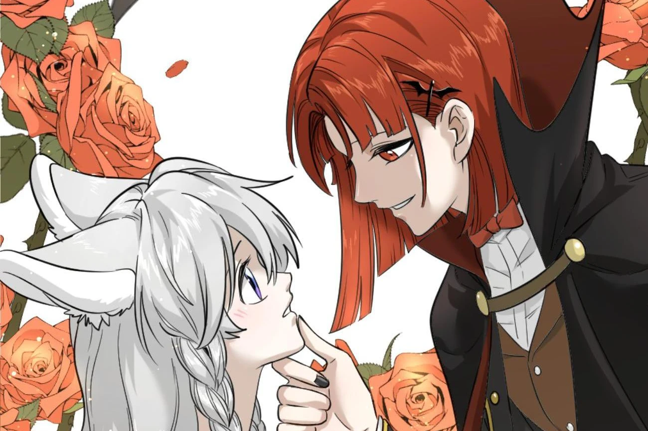 Maria tips up Xing Lan’s chin among orange roses