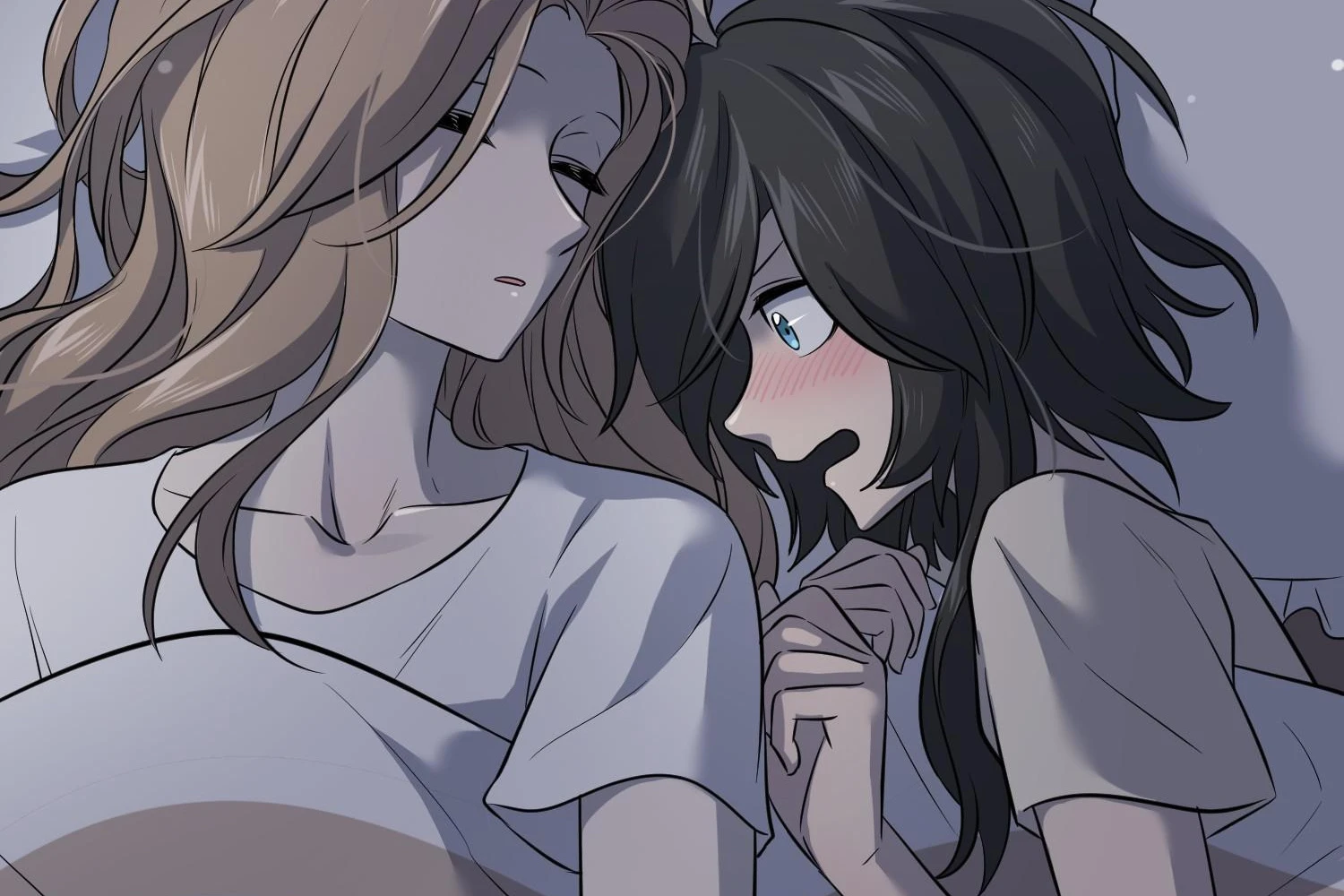 Qin Yu and Yage on one pillow, Yage blushing
