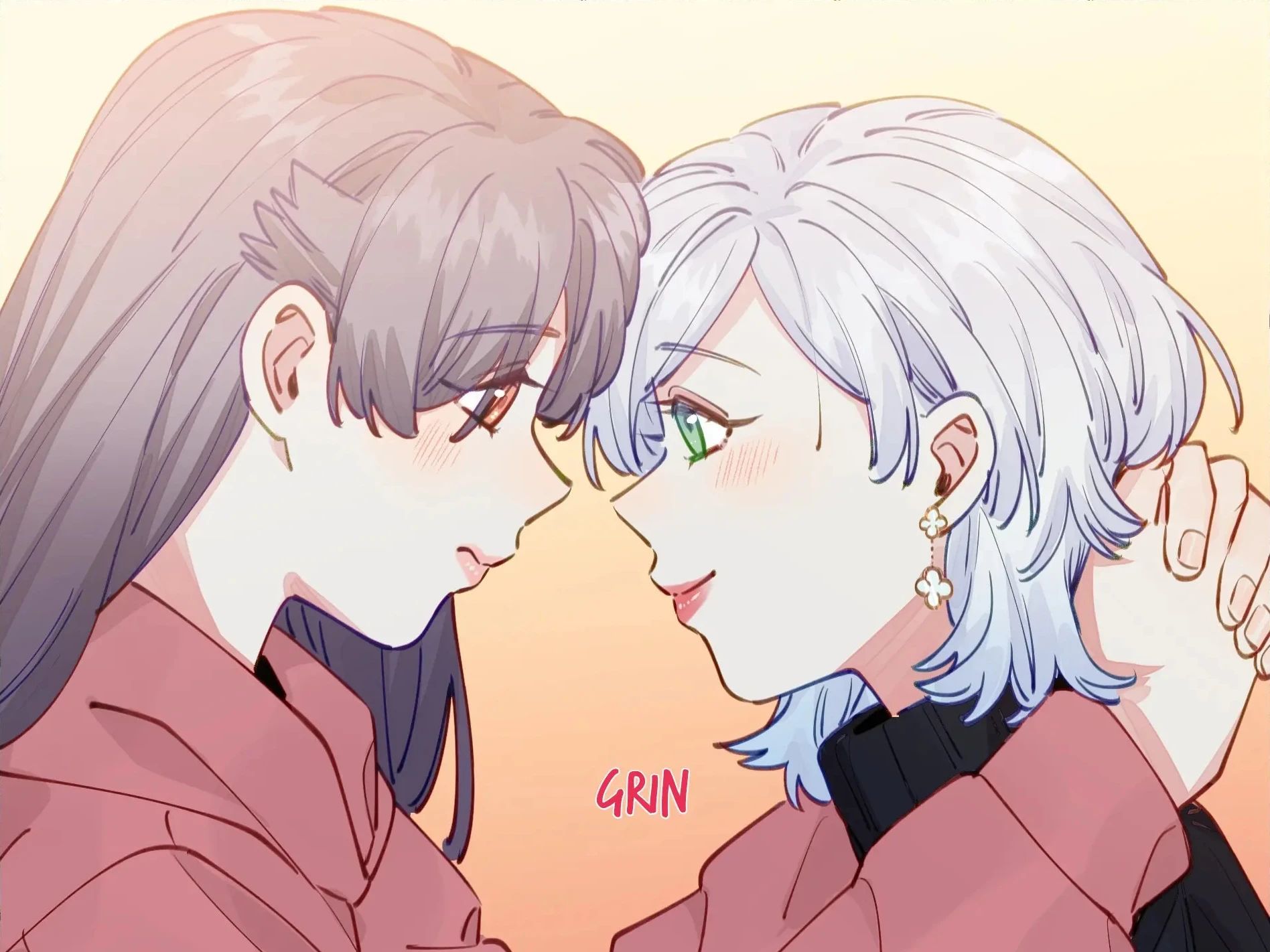 Straight Girl Trap: Zhou Yuanyou and Zhan Ying rest their foreheads together, smiling