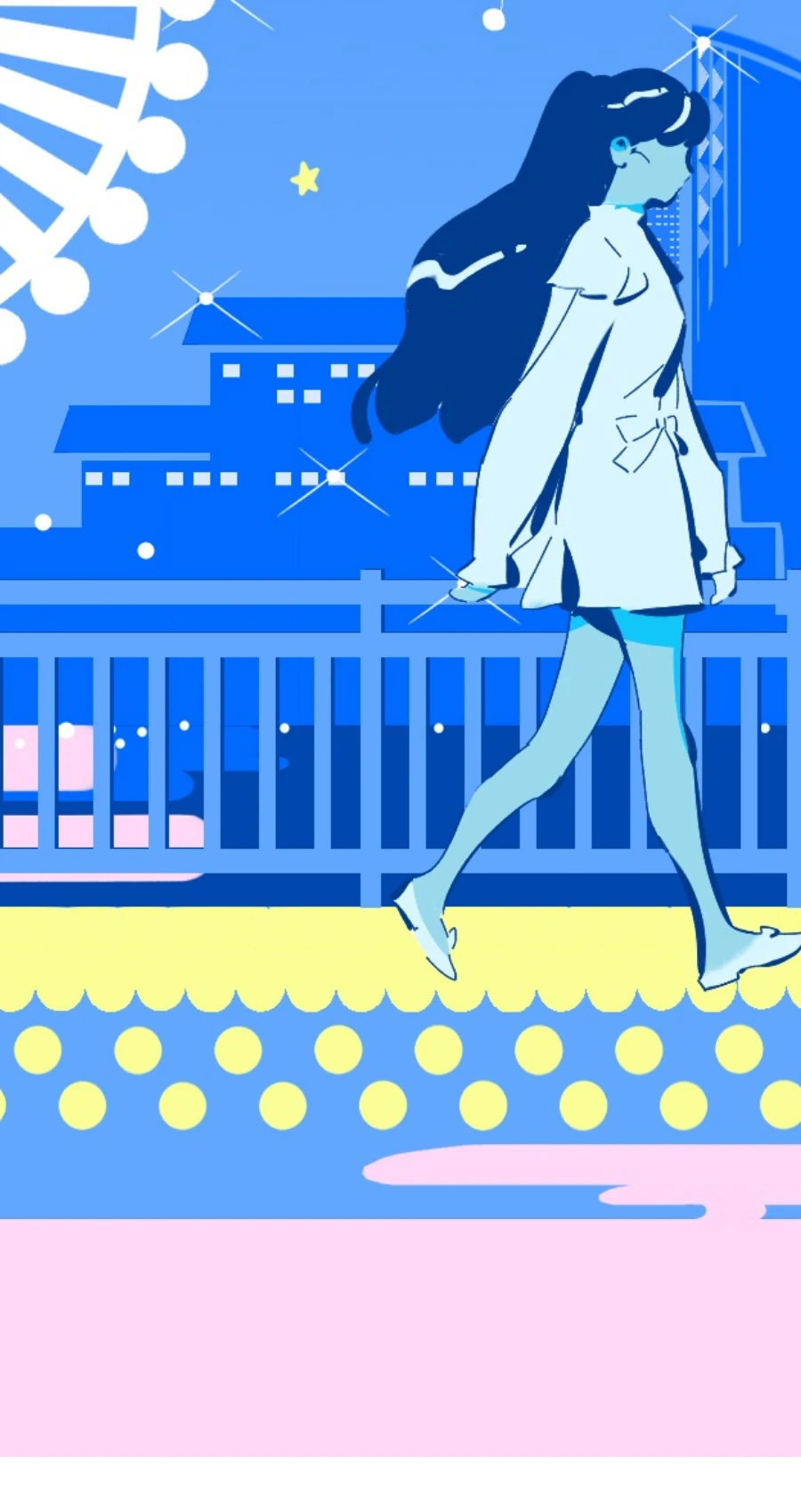 Lu Shiyin walks along a waterfront railing at night, Remaking of the Unforgotten Love chapter cover