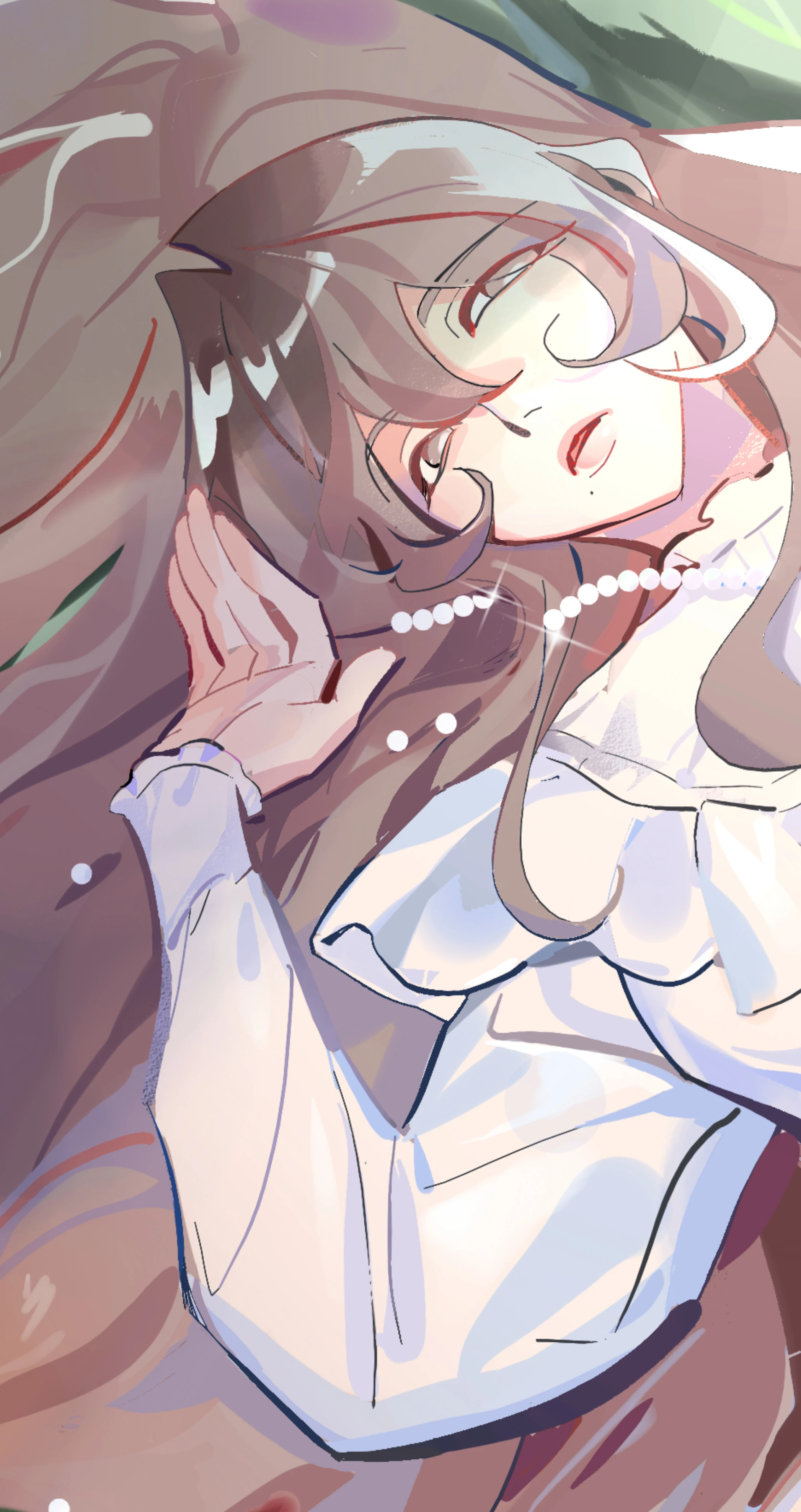An Zhi asleep in a white dress among pale petals, Remaking of the Unforgotten Love chapter cover