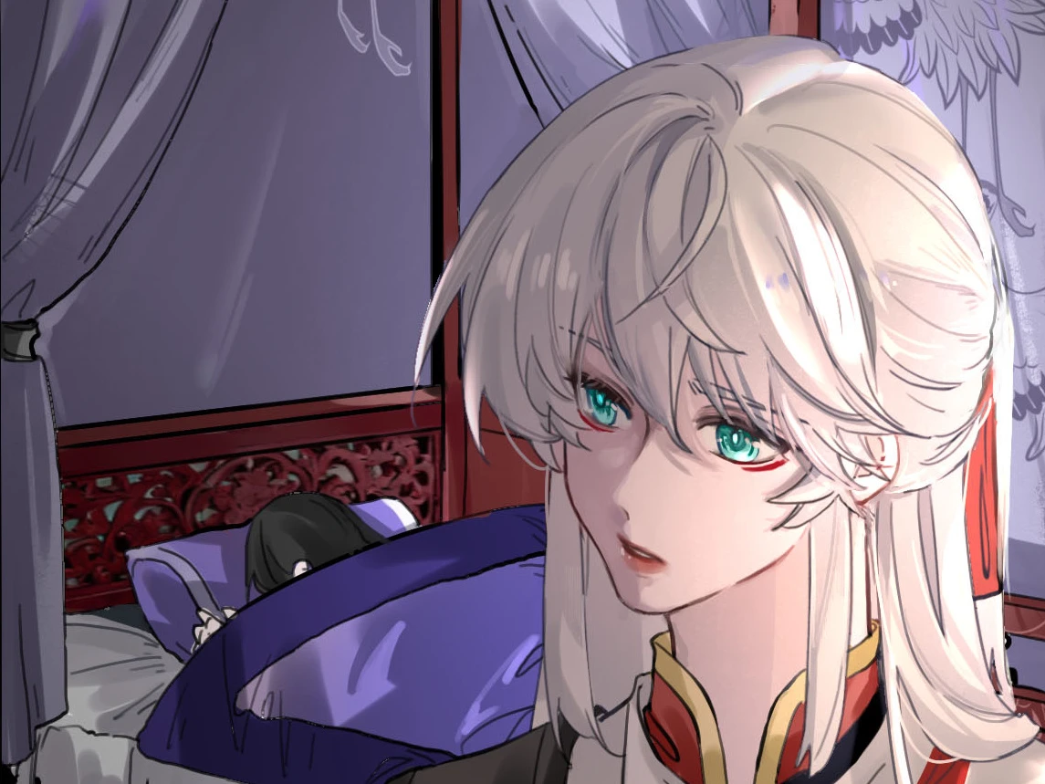 Have No Fear, Shijie’s Here!: Ji Linxue keeps watch by the bed in warm light