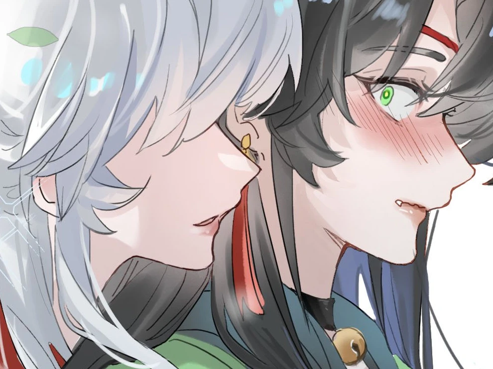 Have No Fear, Shijie’s Here!: Lan Qinghe, blushing, cheek to cheek with Ji Linxue