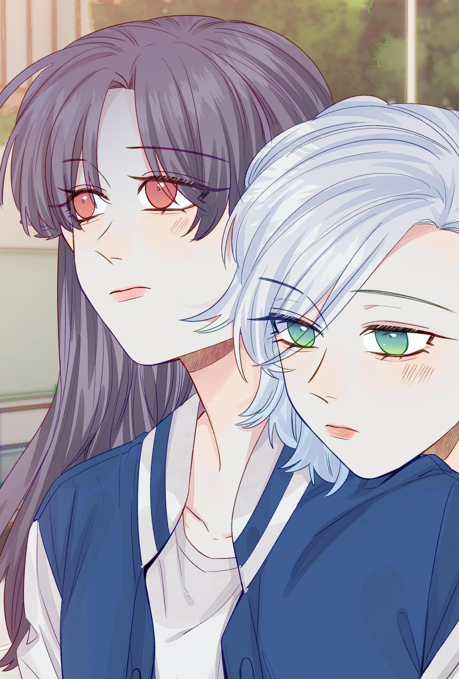 Zhan Ying and Zhou Yuanyou in casual jackets, Zhou resting against her shoulder, Straight Girl Trap