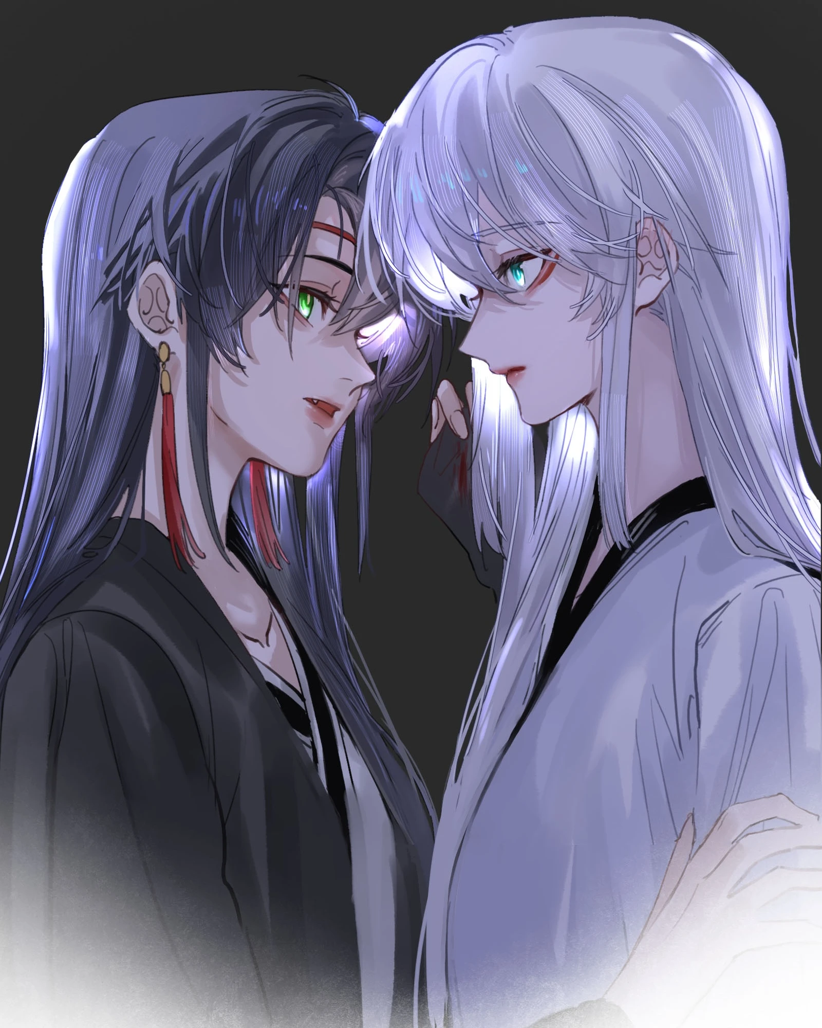 Have No Fear, Shijie’s Here!: Lan Qinghe and Ji Linxue, the novel’s heroine, forehead to forehead
