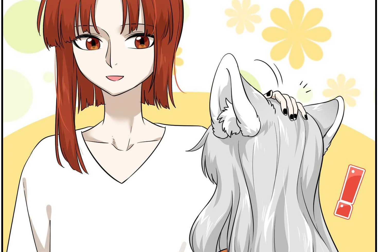 Maria smiles as she pats Xing Lan’s head