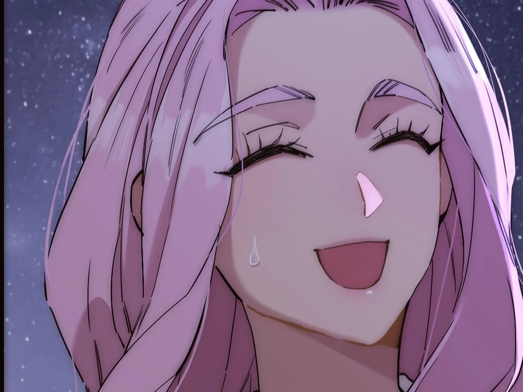 Ari laughing under a night sky