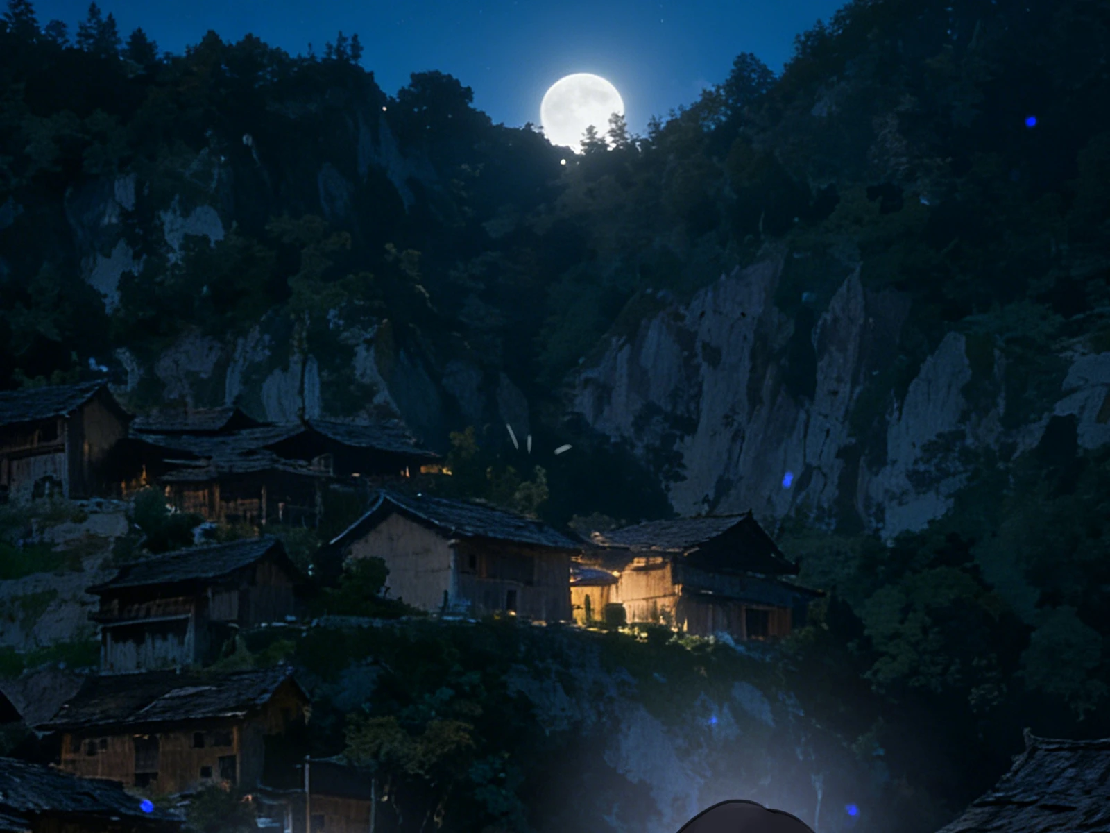 Have No Fear, Shijie’s Here!: A mountain village under a full moon
