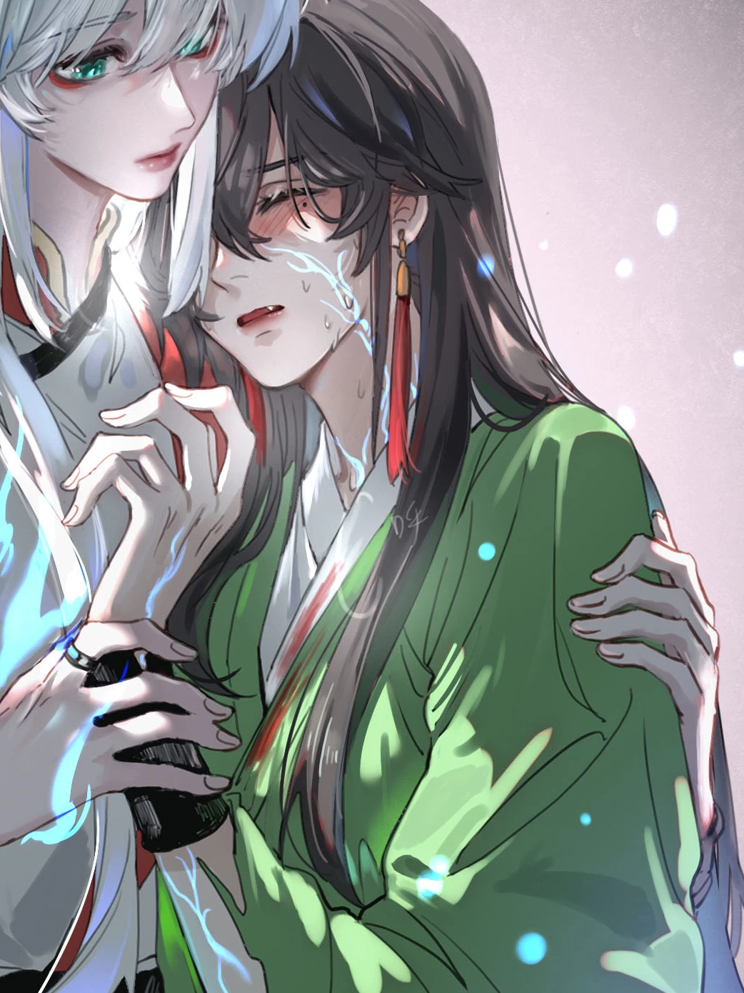 Lan Qinghe asleep in Ji Linxue’s arms