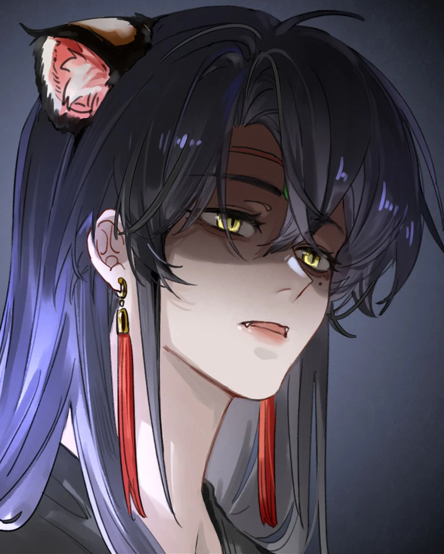 Lan Qinghe with tiger ears, eyes gone gold