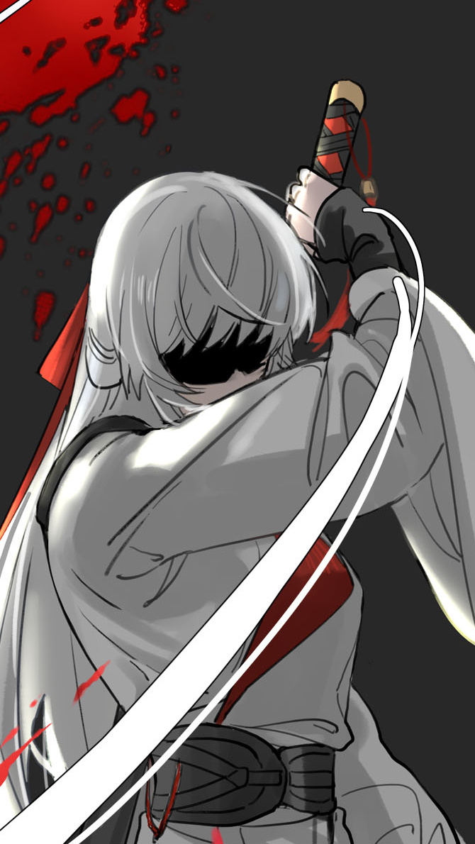 A white-haired shijie raises her sword to protect her shimei.